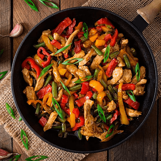 Wok de pollo