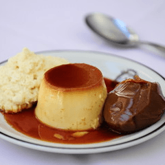 Flan mixto