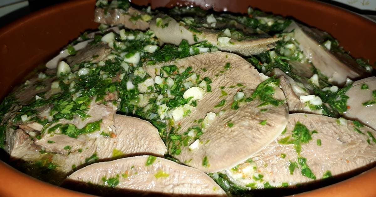 Lengua a la vinagreta