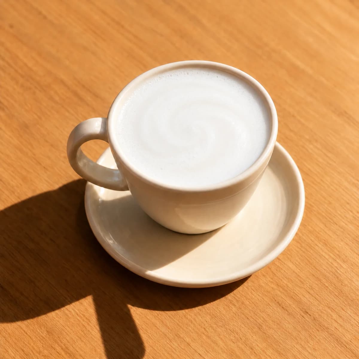 Taza de leche blanca