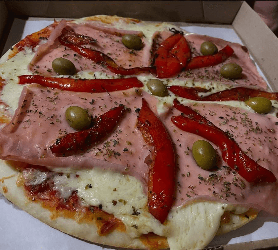 Jamón y morrones