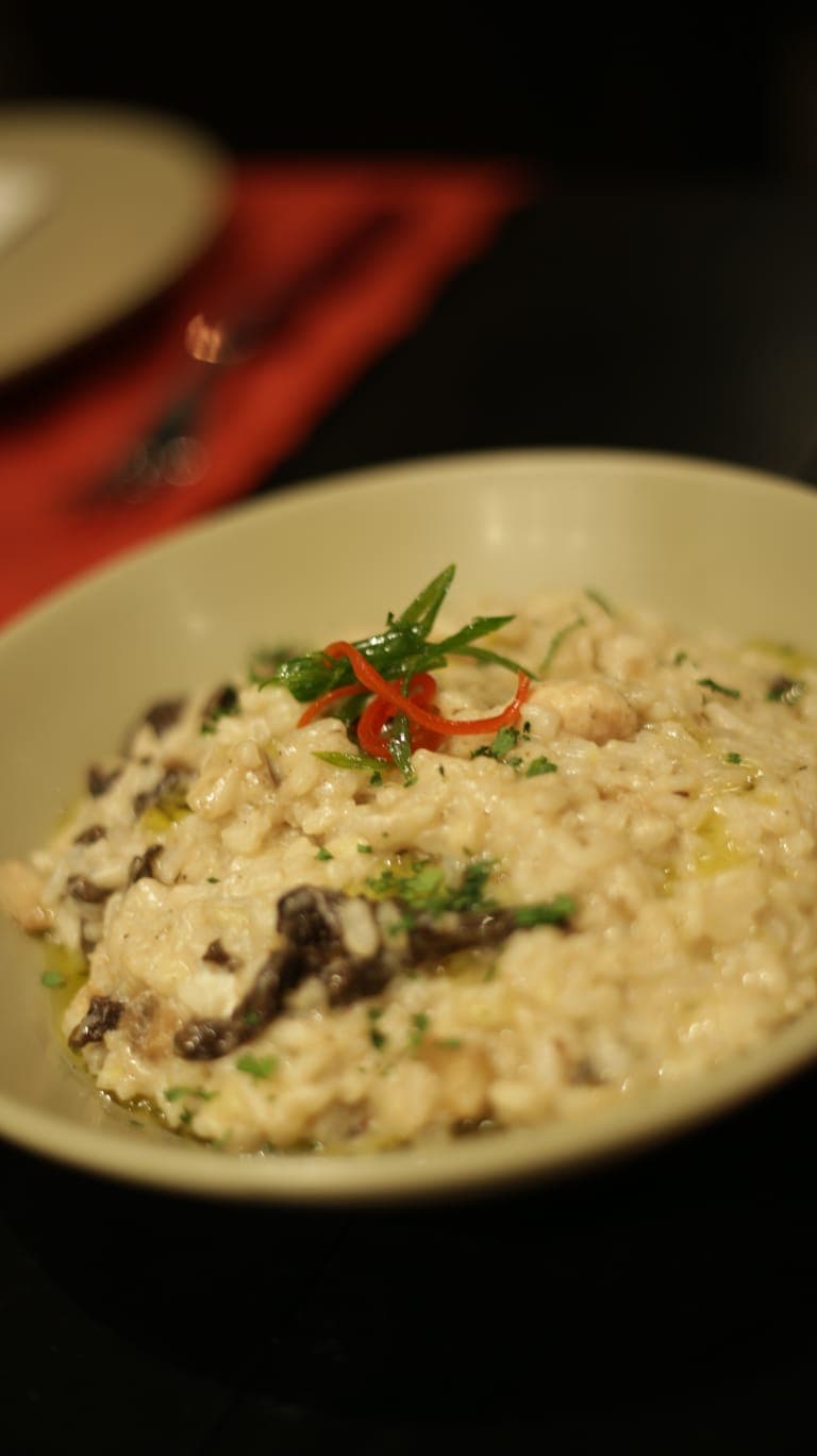 risotto cremoso de hongos