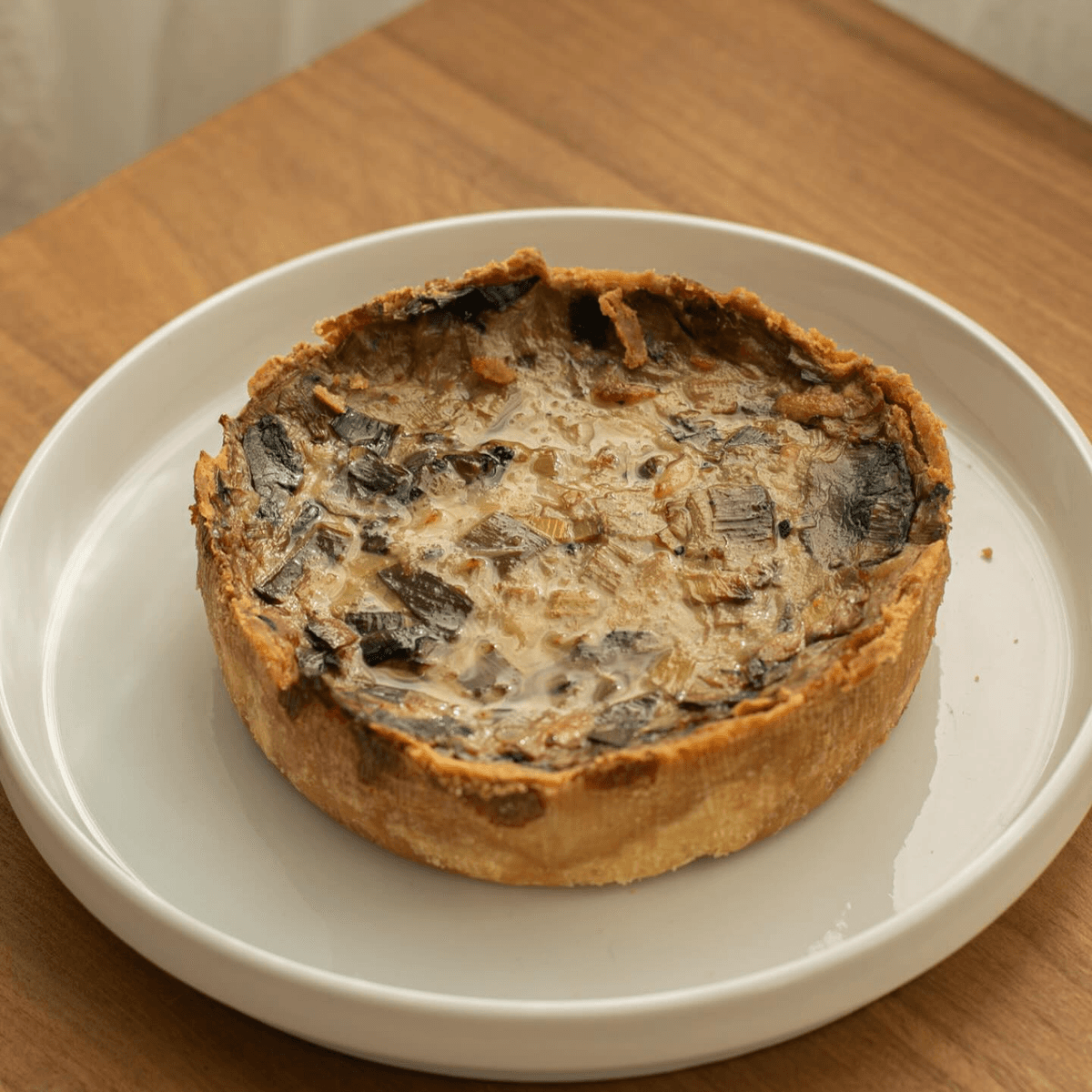 Quiche de puerro y champignon