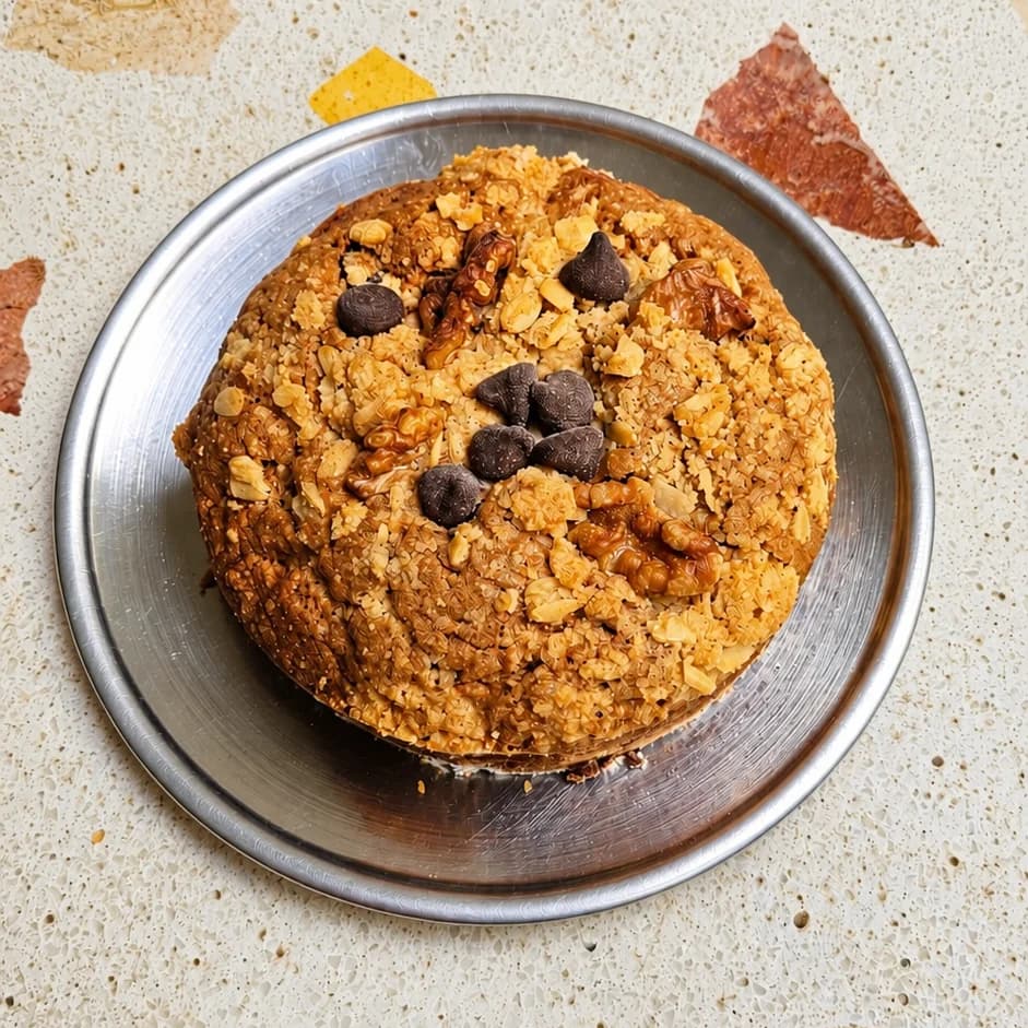 Biscoito de banana, nozes e chocolate