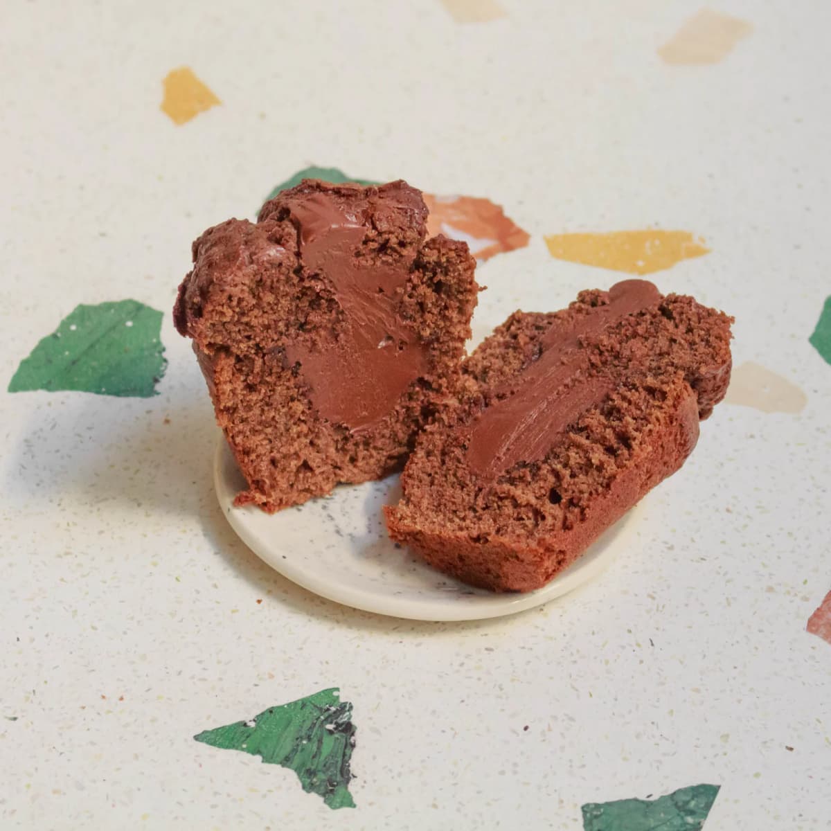 Muffin de chocolate com Nutella