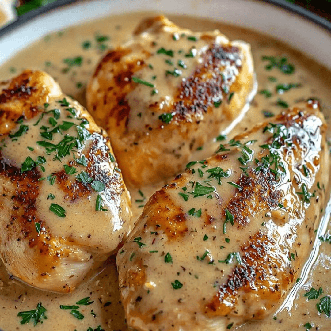 Pechuga de pollo en salsa bechamel