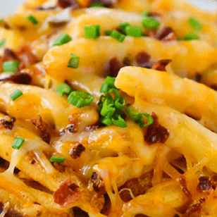 PAPAS CON CHEDAR/VERDEO