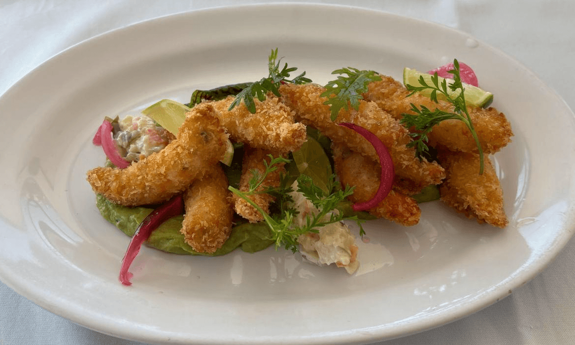 Langostinos rebozados en panko
