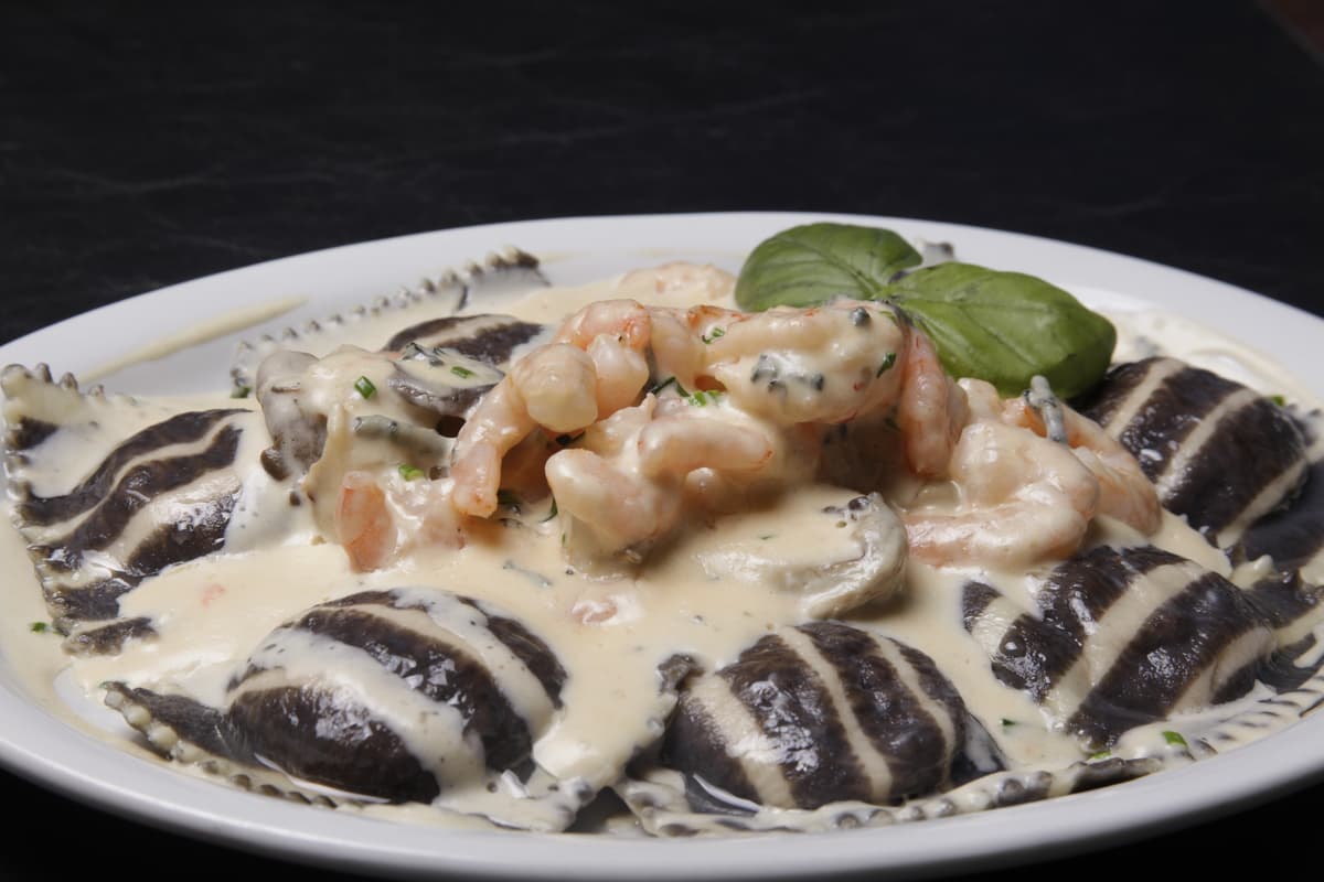 Raviolon de salmon ahumado