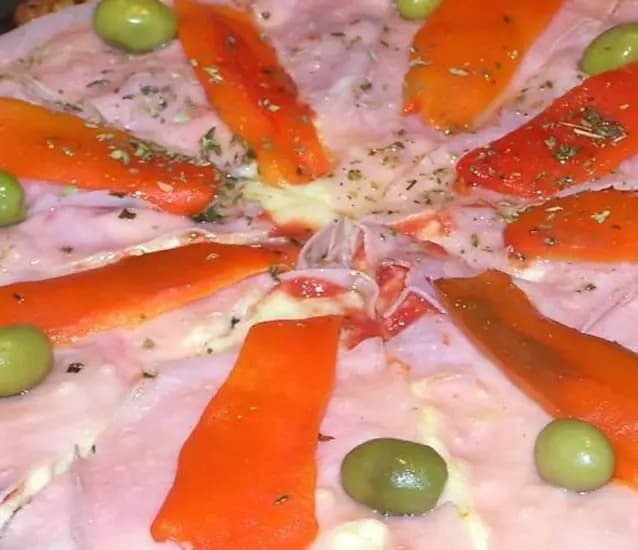 jamón y morron